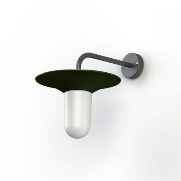 Mattglas farngrün